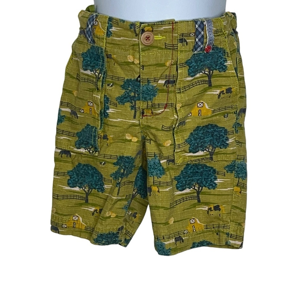 Matilda Jane boys green farm print shirts Joanna Gaines sz 4